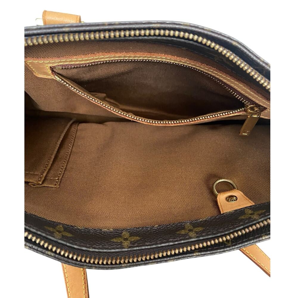Louis Vuitton Cabas Piano Tote Bag Monogram LV Canvas Brown Shoulder Bag Travel - Picture 9 of 16
